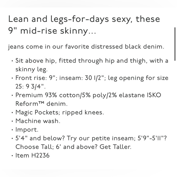 Madewell Mid Rise 9” Distressed Skinny Jeans - Picture 5 of 11